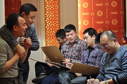 全体员工及家属参加了大连今海船务2013年度忘年会